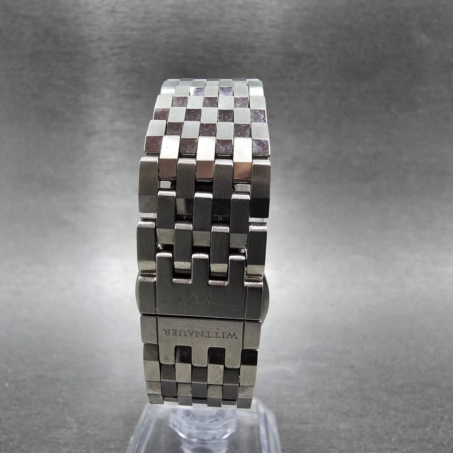 Wittnauer Tank Watch Men 20mm White Dial Silver Tone Rectangle 10L00 New Battery7