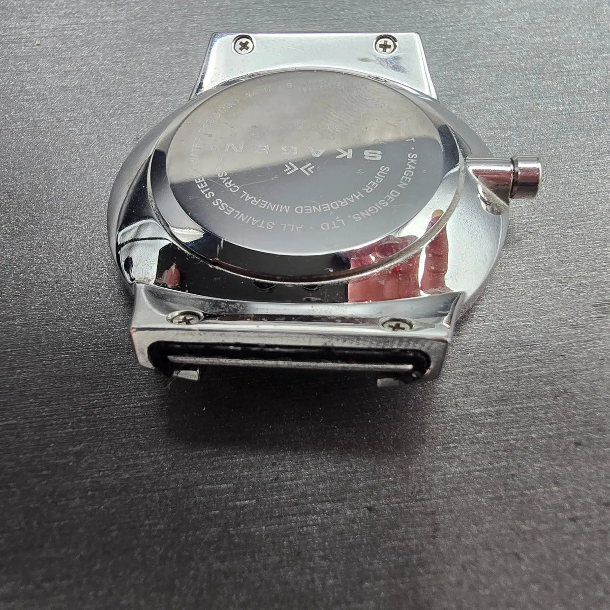 Skagen Watch Men 38mm Silver Dial Silver Tone Daydate 331XLSLC4 New Battery READ10