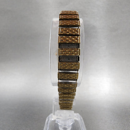 VTG Seiko Watch Women 17mm White Dial Gold Tone Rectangle 1N005K29 New Battery7