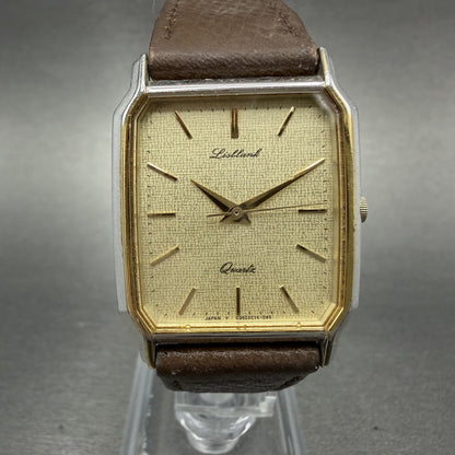 Orient Lisblank Tank Watch Men 27mm Champagne Dial Silver Tone Octagon New Batt0