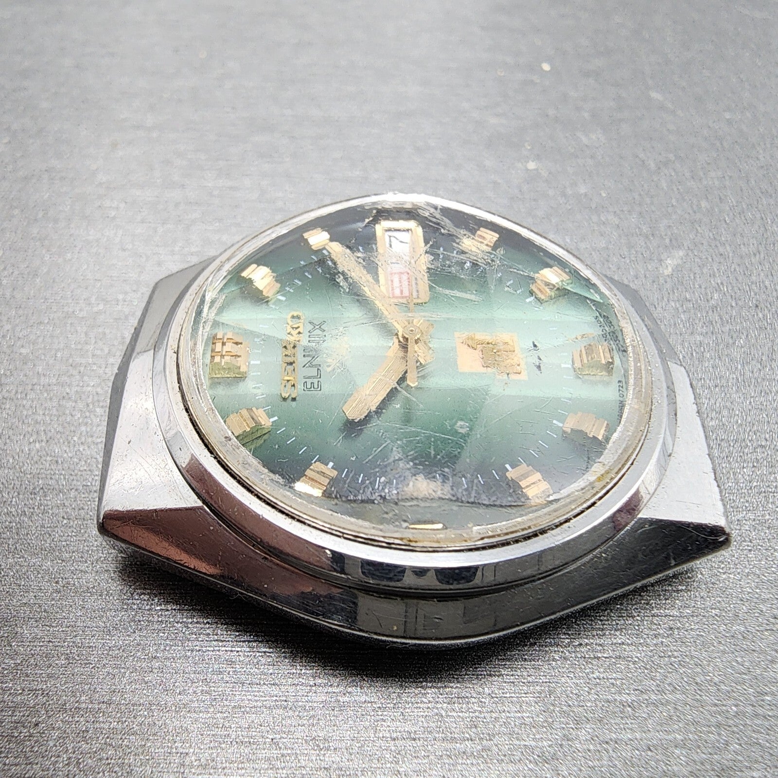 Seiko Elinx SG Watch Men 35mm Green Dial Steel Daydate Round 07236020 New Batt3