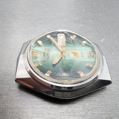 Seiko Elinx SG Watch Men 35mm Green Dial Steel Daydate Round 07236020 New Batt3