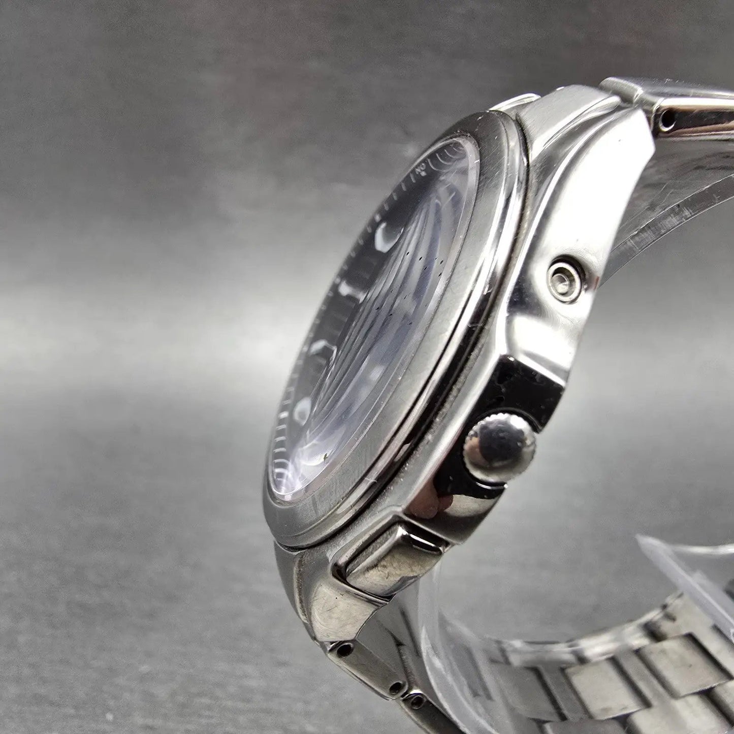 Citizen Eco-Drive Attesa Watch Men 38mm Black Dial Titanium Atomic Date PARTS! K3