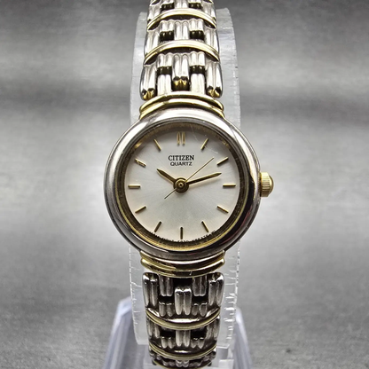 Citizen Watch Women 19mm Silver Dial Two Tone Round 5930-S72242 New Battery0
