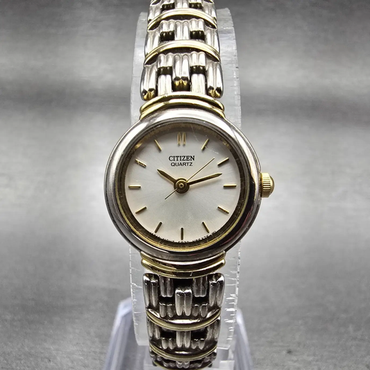 Citizen Watch Women 19mm Silver Dial Two Tone Round 5930-S72242 New Battery0