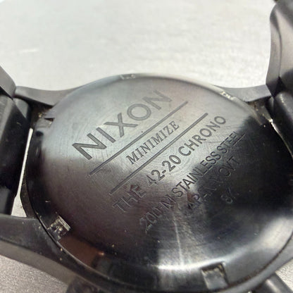 Nixon 42-20 Chrono Watch Women 42mm Black Dial Black Tone Date New Battery9