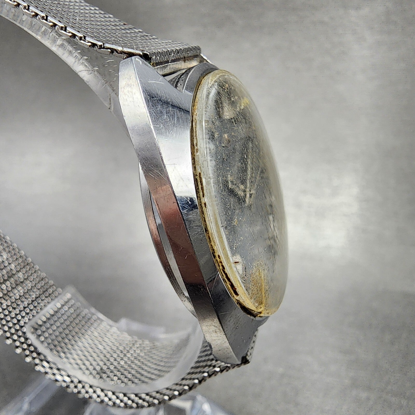 Movado Sub Sea 50 35mm Gray Dial Silver Tone Manual Wind PARTS4