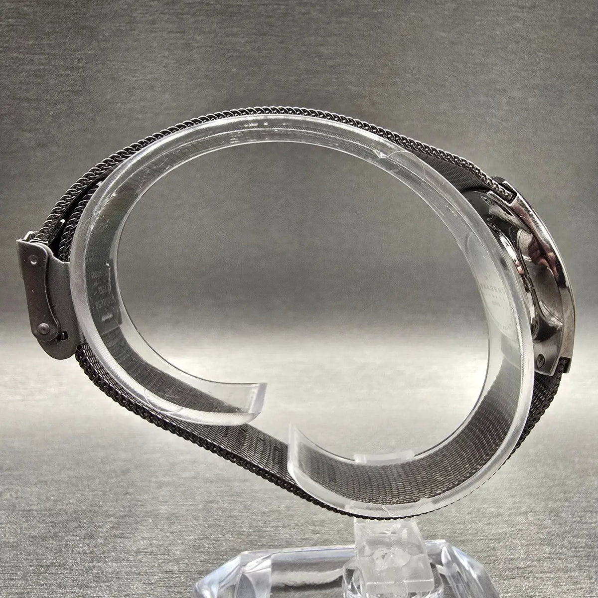Skagen Watch Women 25mm Gray Dial Silver Tone Oval 693XSMM New Battery8