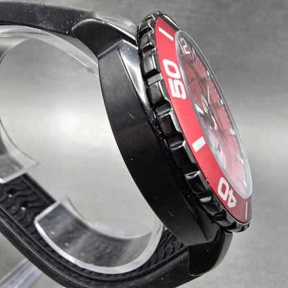 Tommy Bahama Atlantis Chronograph Watch Men 45mm Red Dial Black Tone Date NewBat3