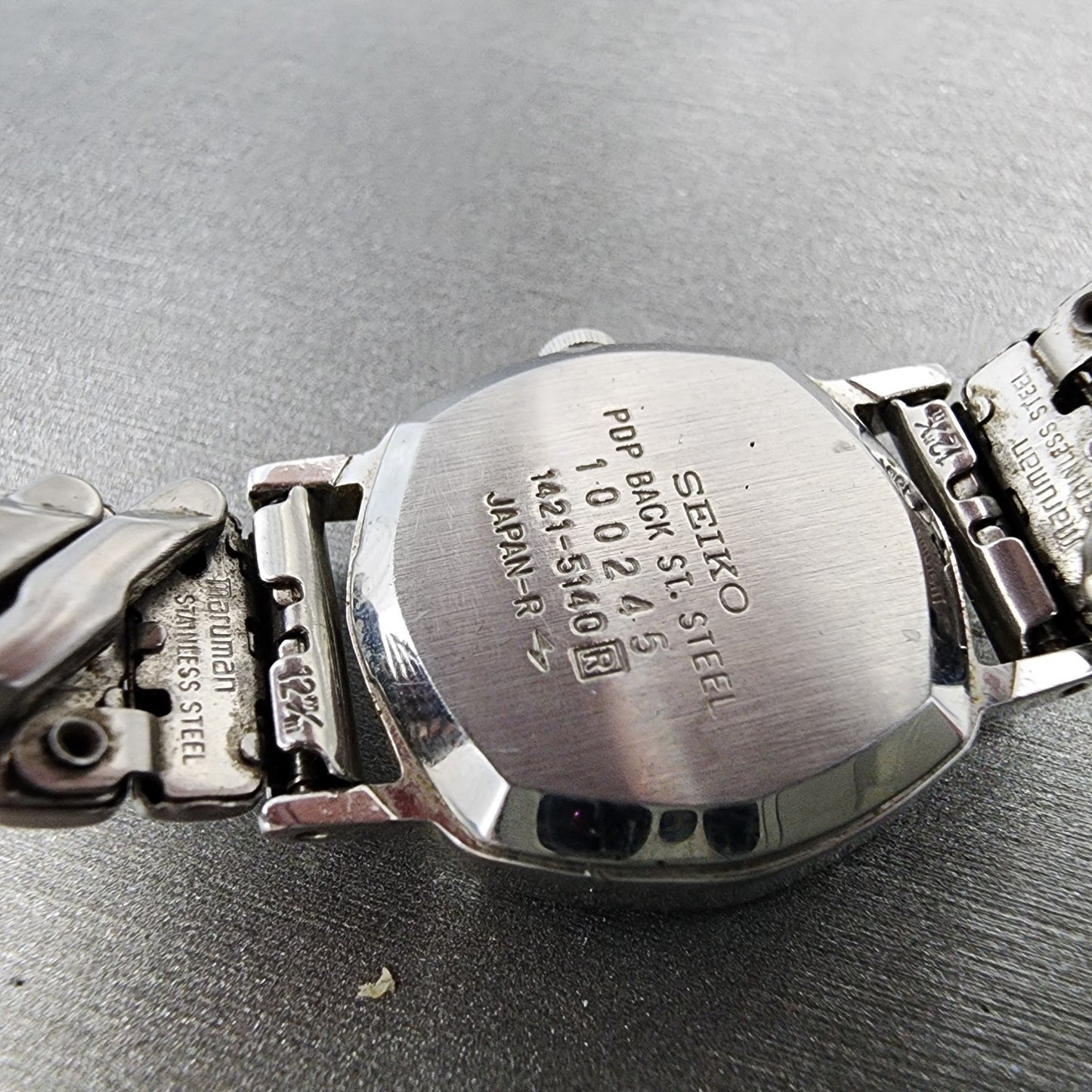 Seiko Watch Women 22mm Silver Dial Silver Tone Octagon 14215140 New Battery9