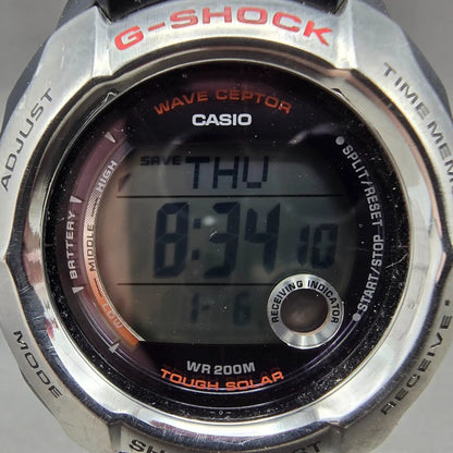 Casio G-Shock GW-700A Watch Men 46mm Black Silver Solar Alarm Chronograph1
