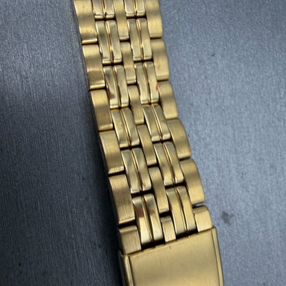 Seiko Bracelet 21mm Stainless Steel Gold Tone Tri Folding Clasp Vintage Japan G85