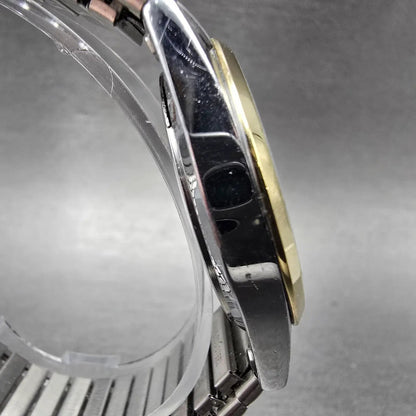 Seiko Pulsar Watch Men 35mm Silver Dial Two Tone Daydate READ!! VX33-X109 NewBat3
