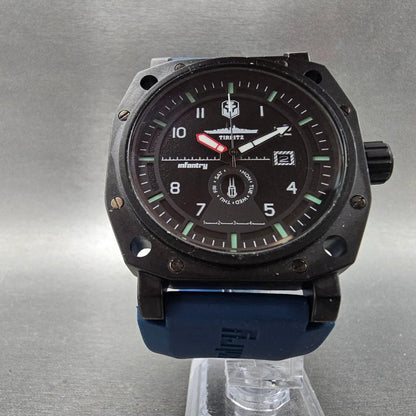 Infantry World Of War Ships Watch Men 46mm Black Dial Black Tone Daydate New Bat5