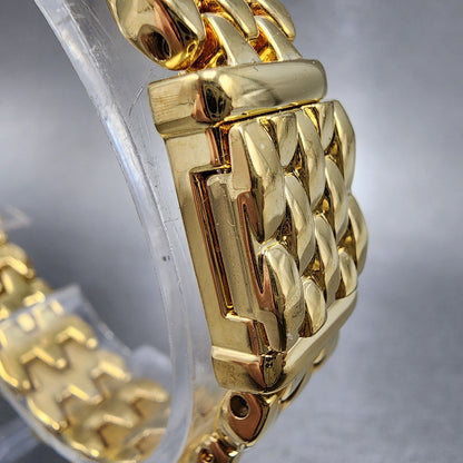 Citizen Elegance Tank Watch Women 15mm MOP Dial Gold Tone Hide Away New Battery