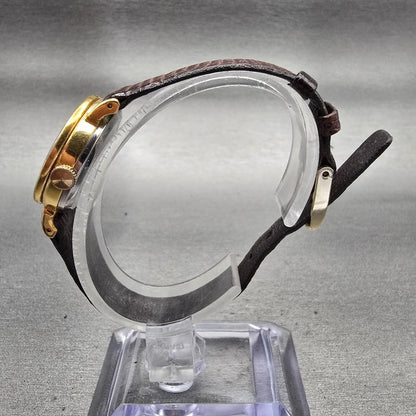 Seiko Socie Watch Women 23mm Champagne Dial Gold Tone Oval 11-8420 Manual Wind6