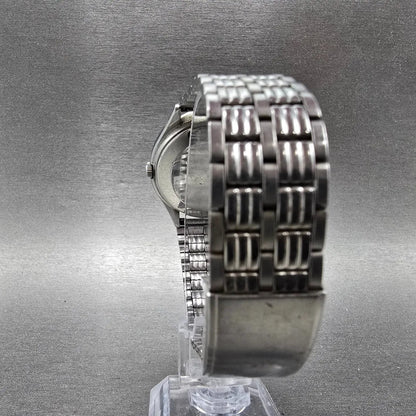 Seiko QZ Watch Men 36mm Silver Dial Silver Tone Round 0920-8000 New Battery VTG7