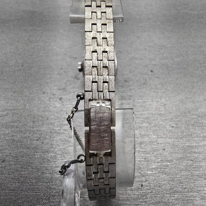 Seiko Watch Women 17mm Silver Dial Silver Tone Oval 17-7100 Vintage Works7