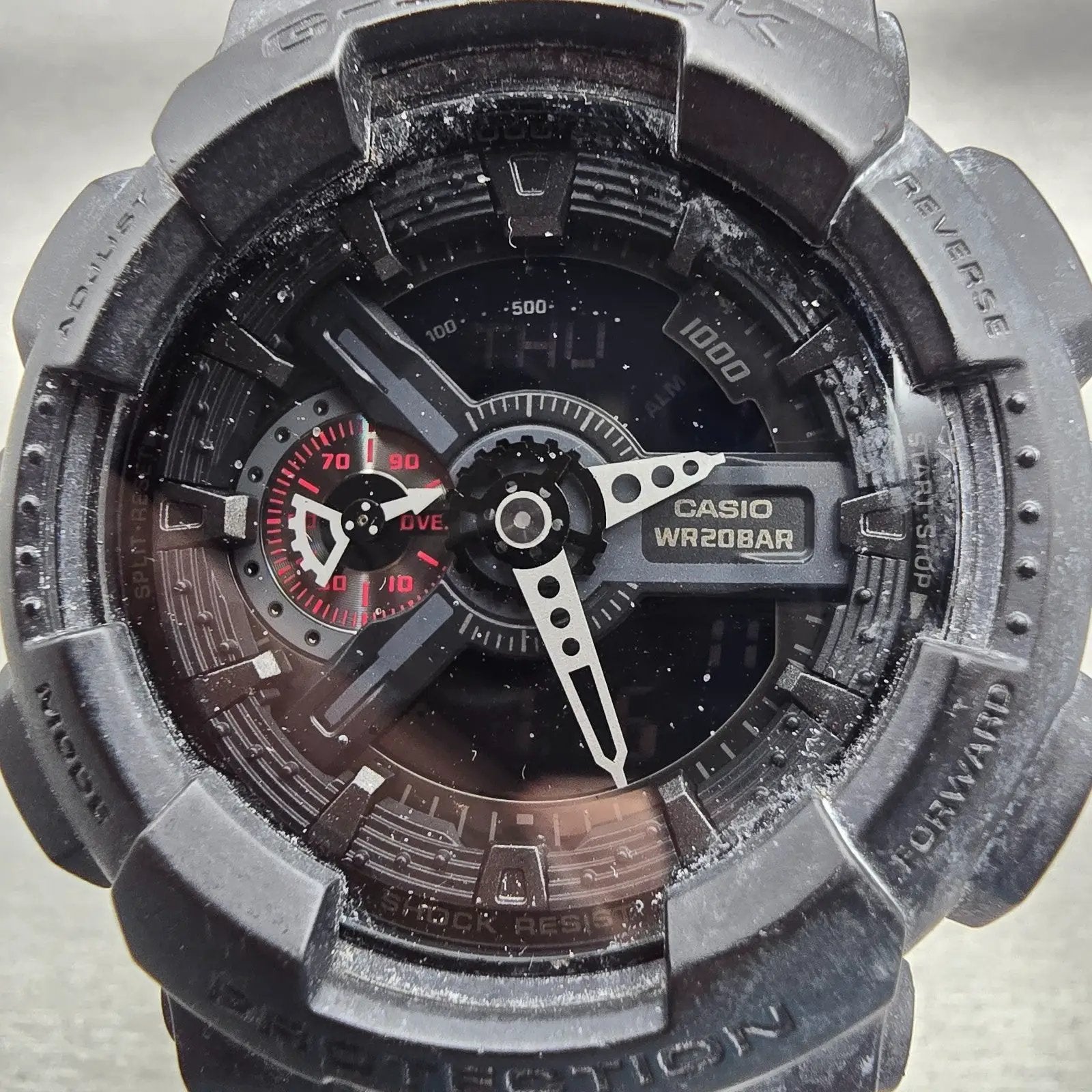Casio G-Shock GA-110MB Watch Men 51mm Black Red Alarm Chronograph New Battery1