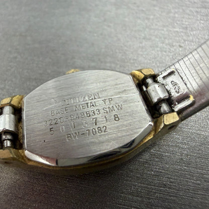 Citizen Seven Watch Women 16mm Champagne Dial Gold Tone 3220-949633 New Battery9