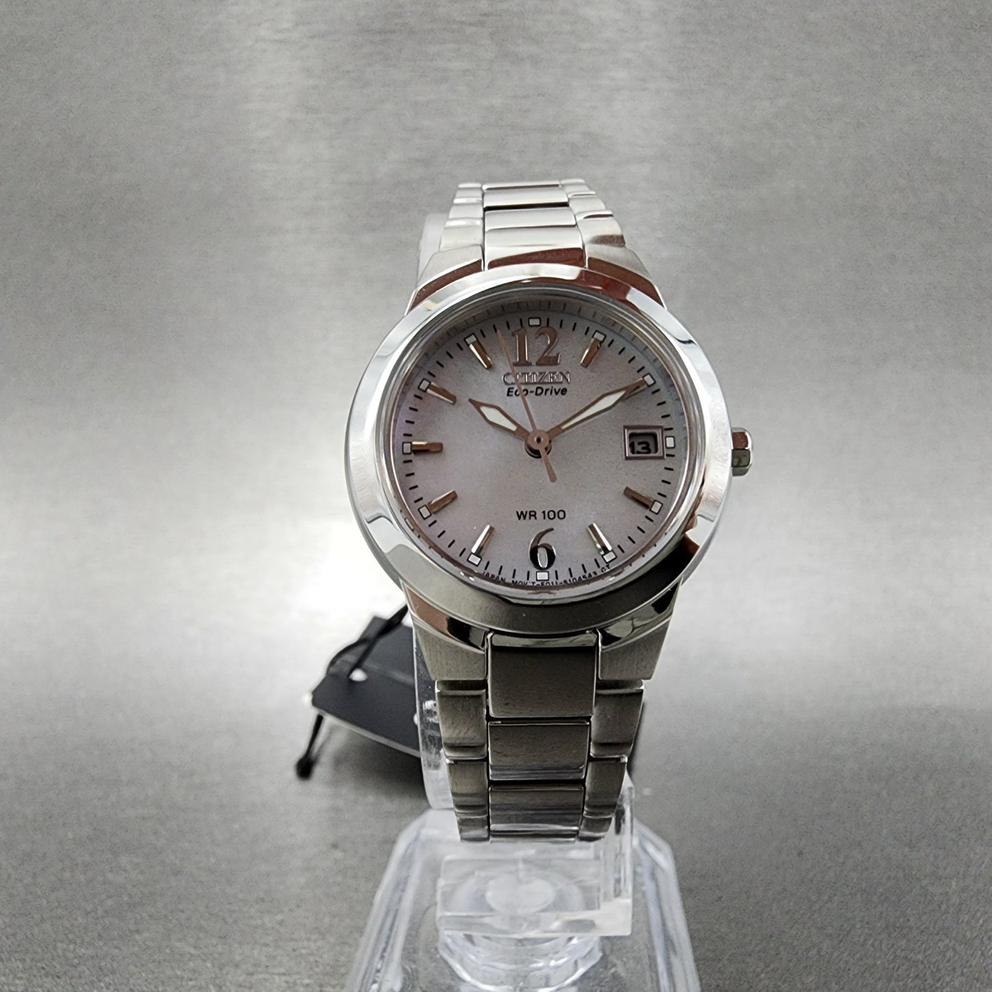 Citizen EcoDrive Chandler Watch Women 26mm MOP Dial Steel Date Round Works5