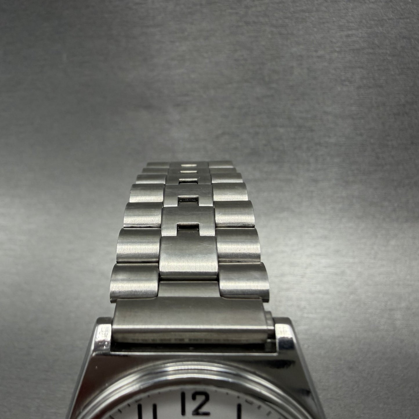 Seiko Railroad Approved Watch Men 33mm White Dial Silver Tone Daydate PARTS5