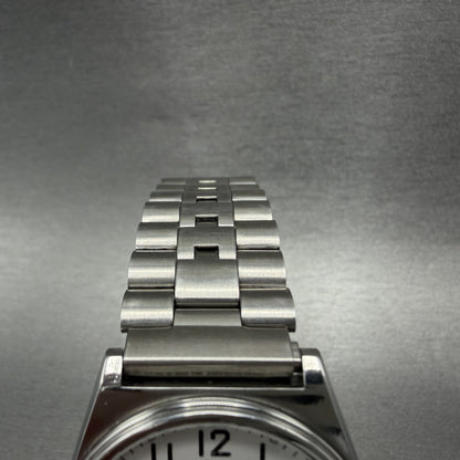Seiko Railroad Approved Watch Men 33mm White Dial Silver Tone Daydate PARTS5