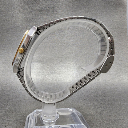 Seiko Analog Digital Watch Men 32mm White Dial Two Tone Alarm H4495150 PARTS7