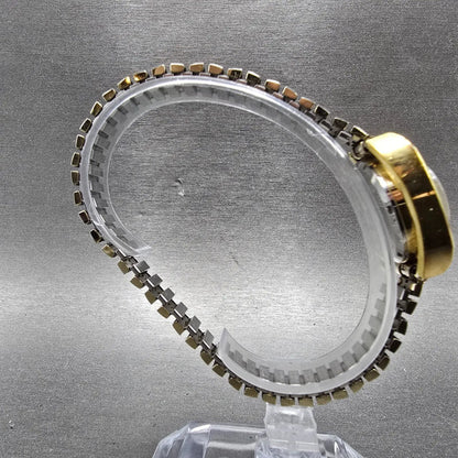 Bulova Accutron Watch Women 25mm Brown Dial Gold Plated Rectangle Daydate PARTS9