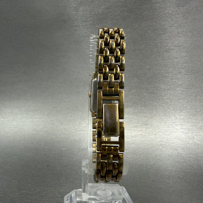 Seiko Tank Watch Women 13mm Silver Tone Gold Tone Rectangle 2e20-6859 NewBatt FG7