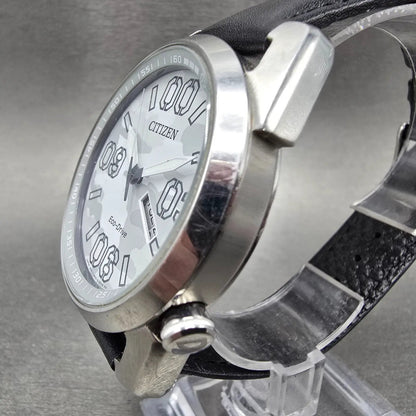 Citizen Eco-Drive 41mm White Camo Dial Steel Daydate Round AW0011-09J Works2