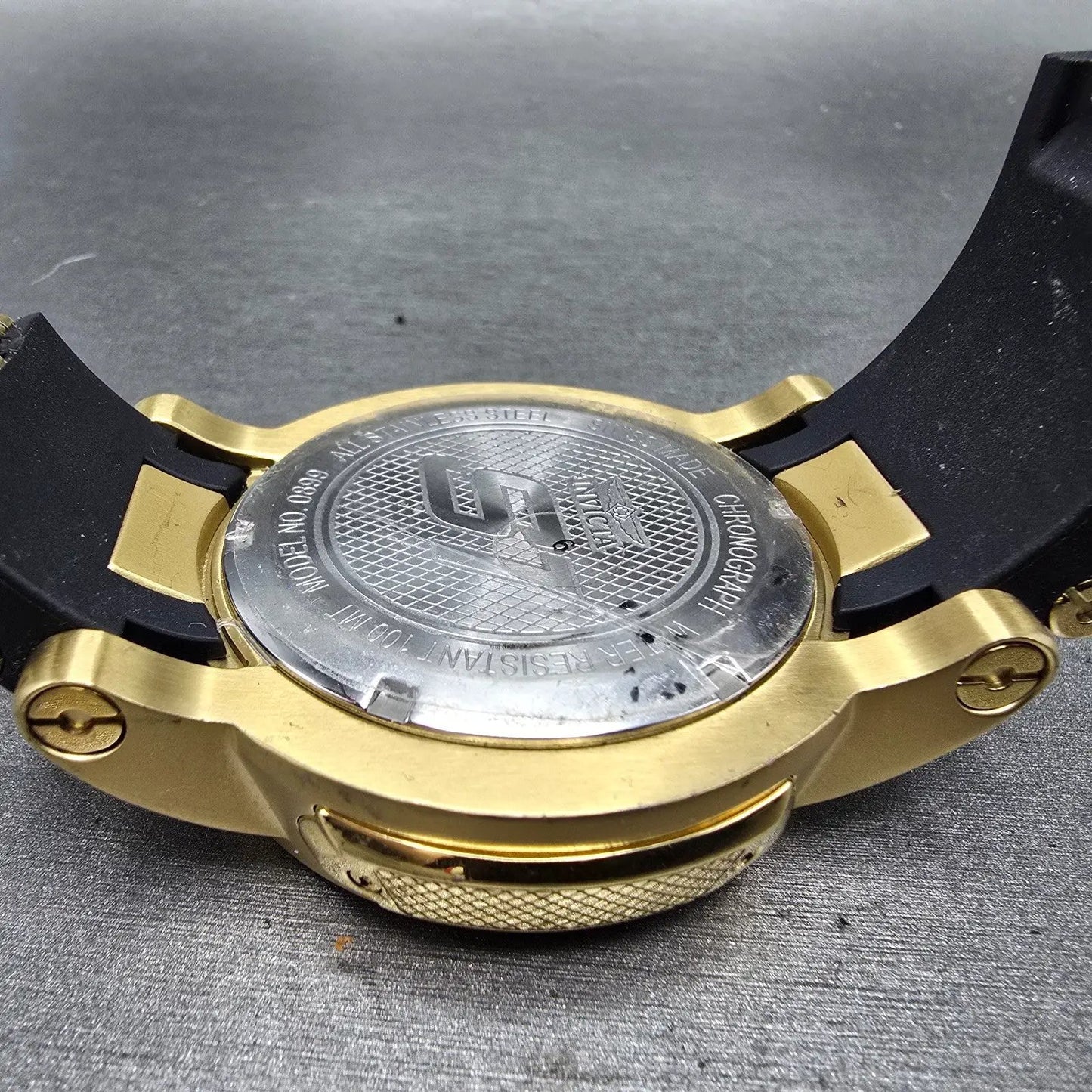 Invicta S1 Chronograph Watch Men 48mm Champagne Dial Gold Tone Date 0899 New Bat10