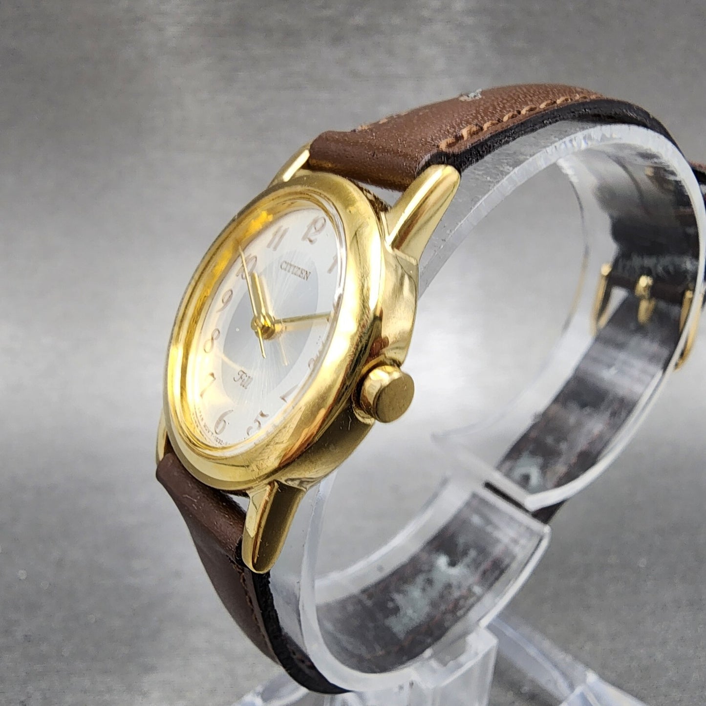 Citizen Fill Watch Women 22mm Silver Dial Gold Tone Oval New Battery2