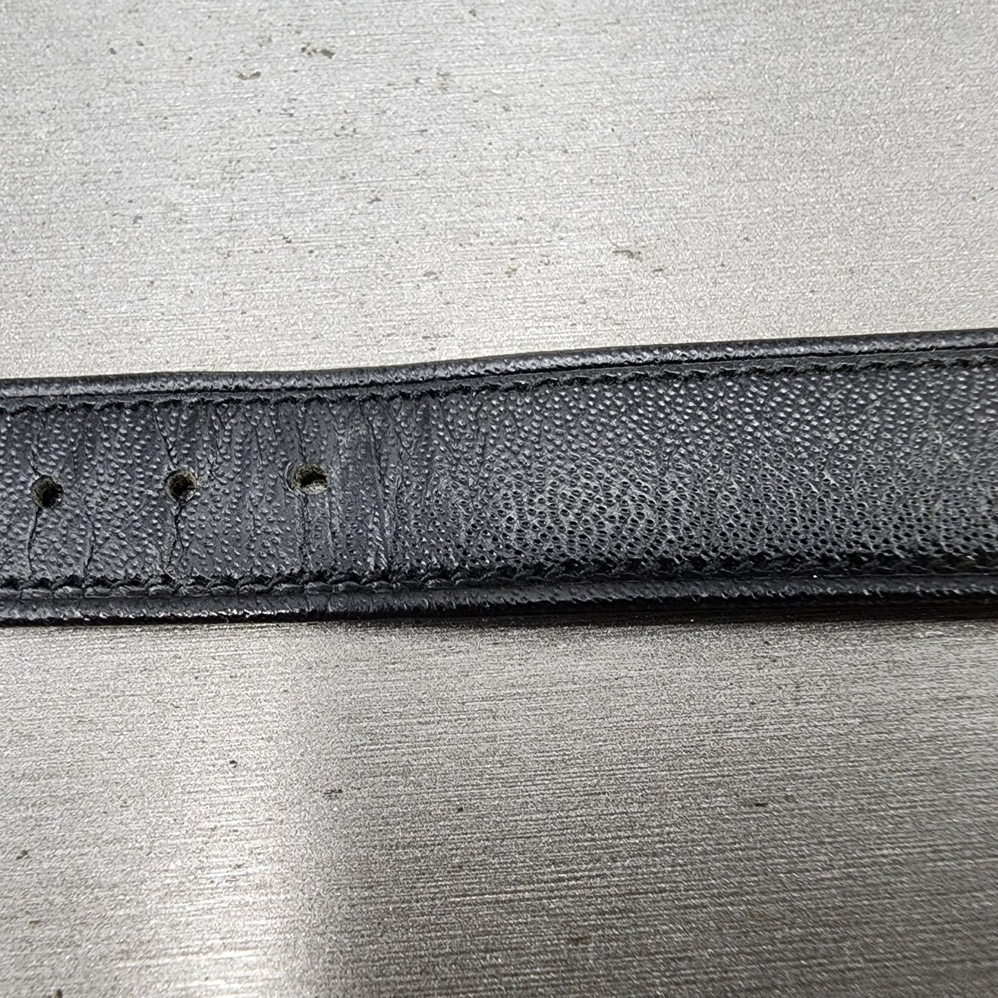 Omega Leather Watch Band 18mm Black Steel Buckle Vintage Swiss Made9