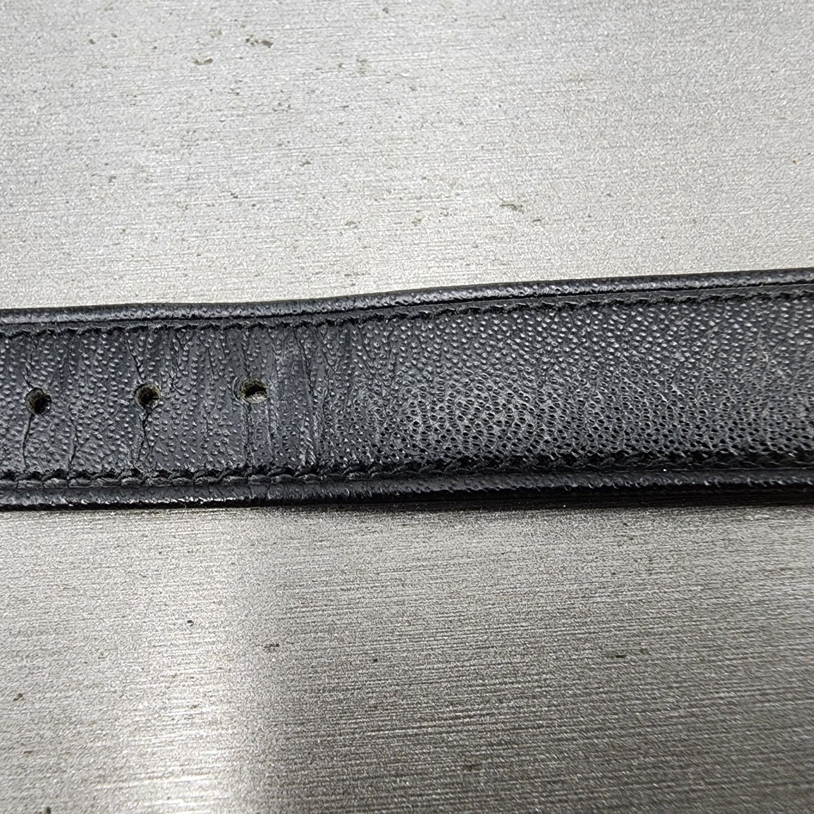 Omega Leather Watch Band 18mm Black Steel Buckle Vintage Swiss Made9