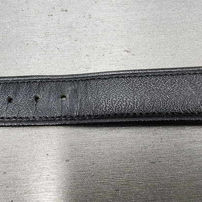 Omega Leather Watch Band 18mm Black Steel Buckle Vintage Swiss Made9