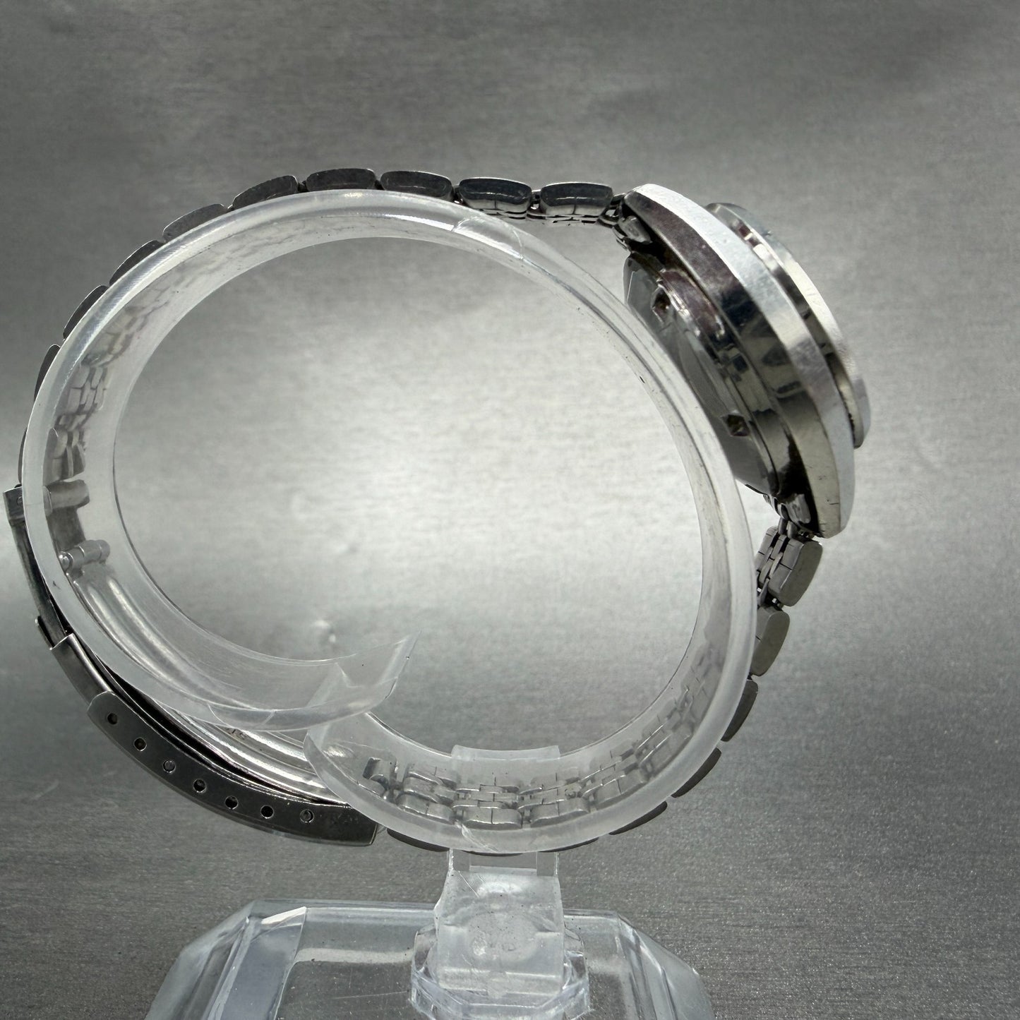 Seiko Automatic Watch Women 25mm Silver Dial Silver Tone Daydate 2206-0480 PARTS9