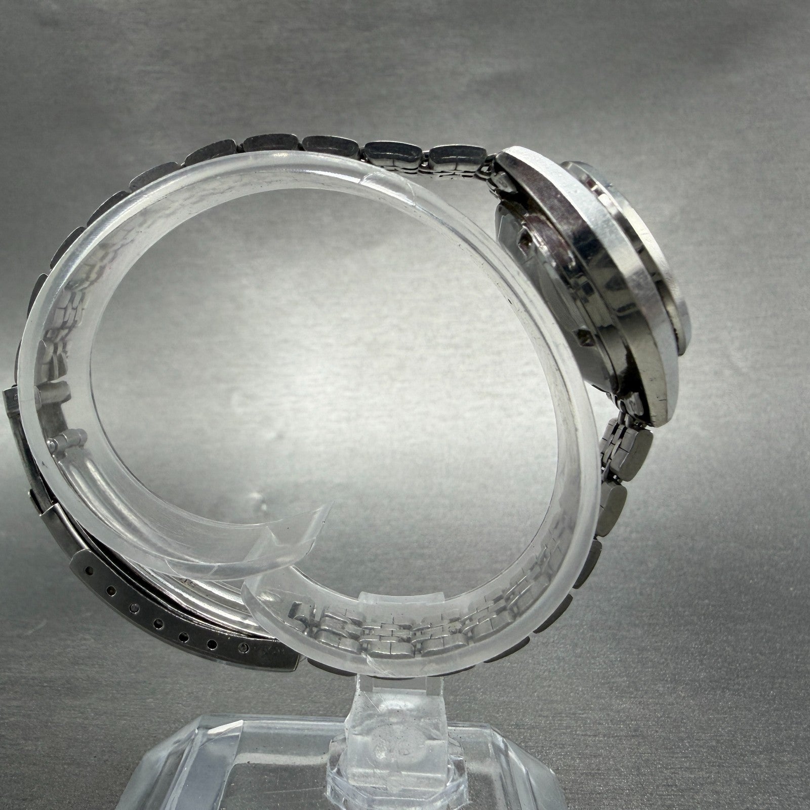 Seiko Automatic Watch Women 25mm Silver Dial Silver Tone Daydate 2206-0480 PARTS9
