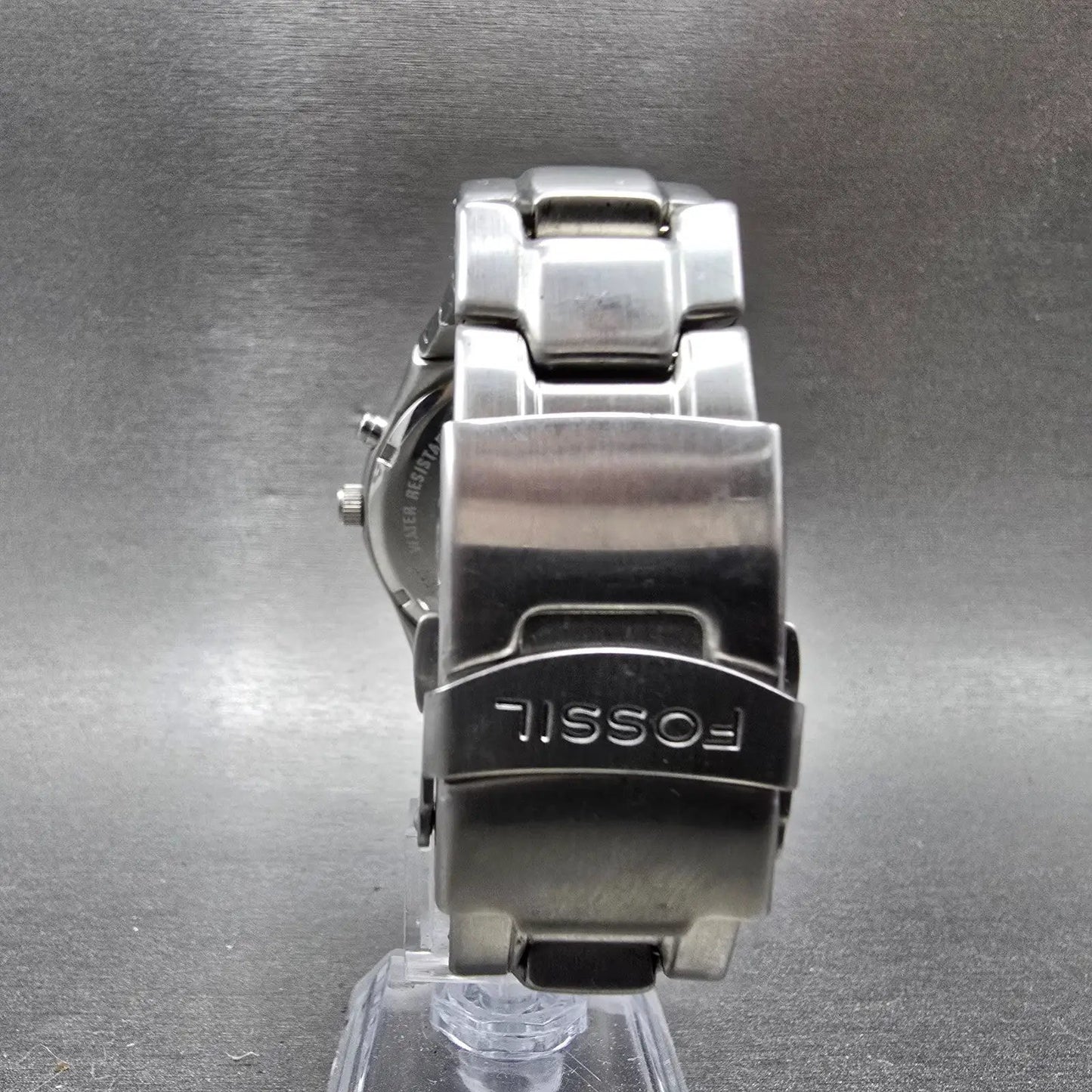 Fossil Big Tic Watch Men 40mm Black Dial Steel Flame Fire JR-8115 New Battery8