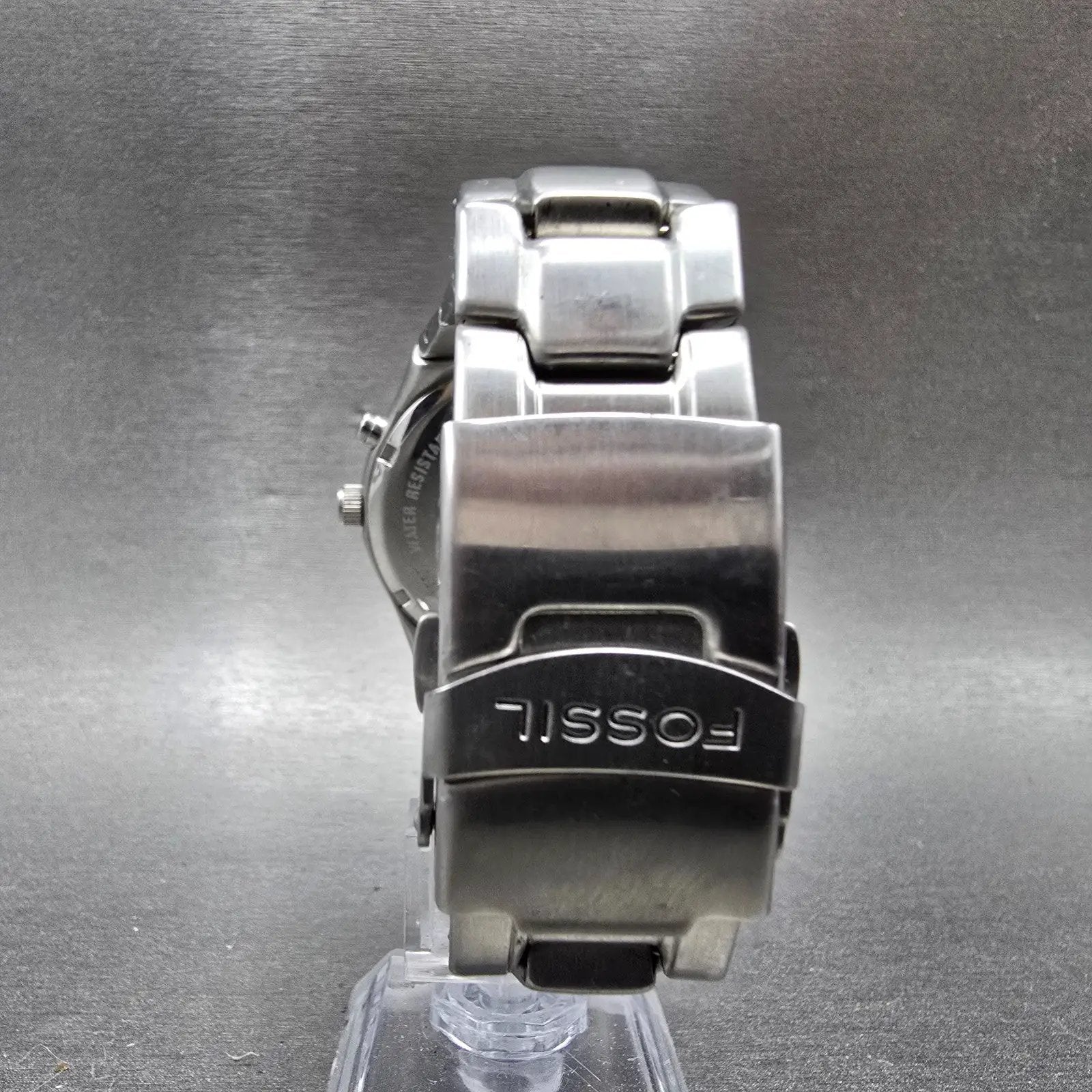 Fossil Big Tic Watch Men 40mm Black Dial Steel Flame Fire JR-8115 New Battery8