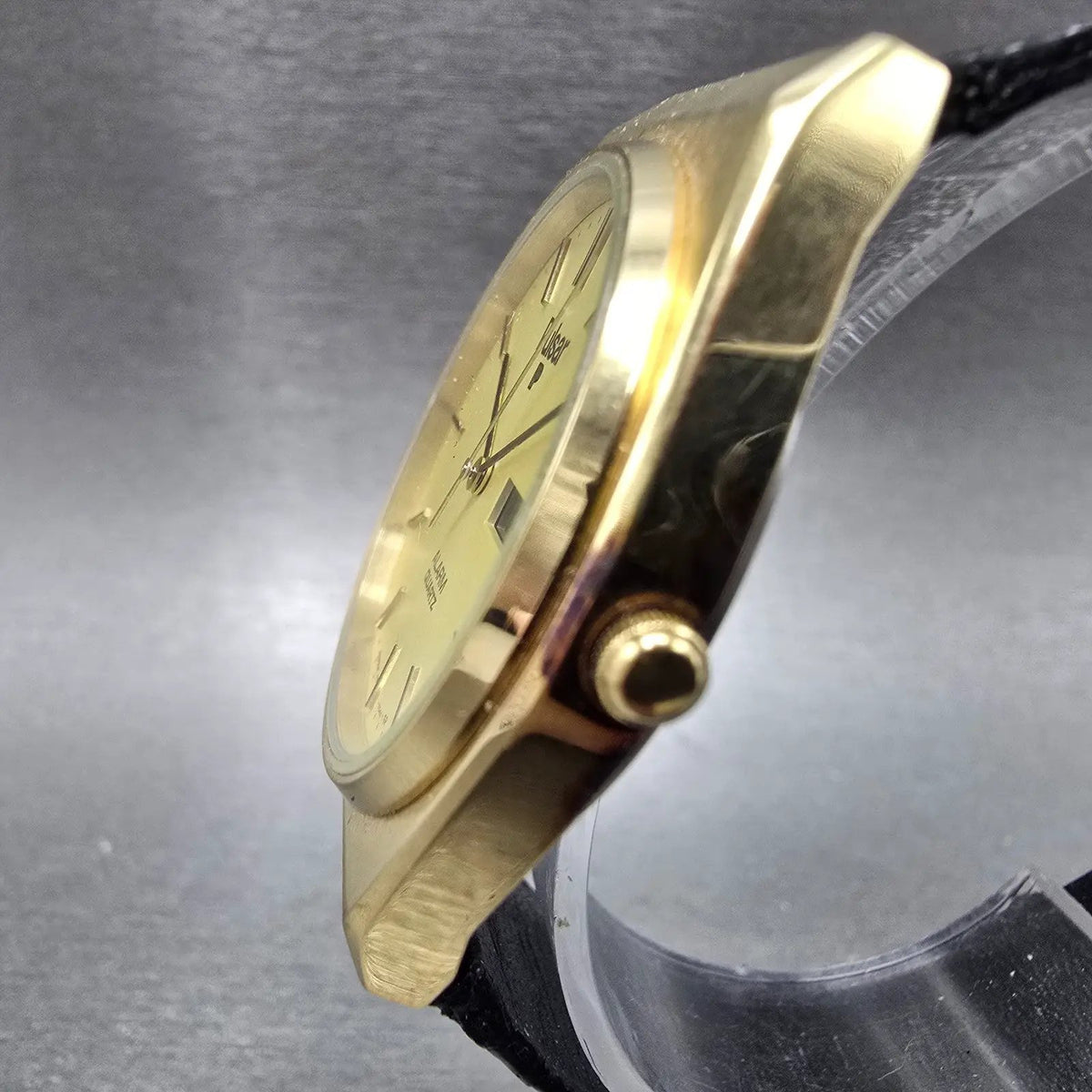 Pulsar Watch Men 33mm Gold Dial Gold Analog Digital Alarm READ!!! Y960 New Batt2