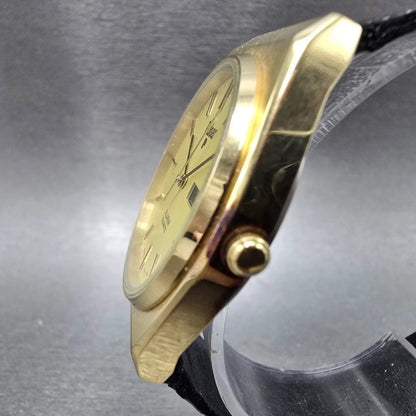 Pulsar Watch Men 33mm Gold Dial Gold Analog Digital Alarm READ!!! Y960 New Batt2
