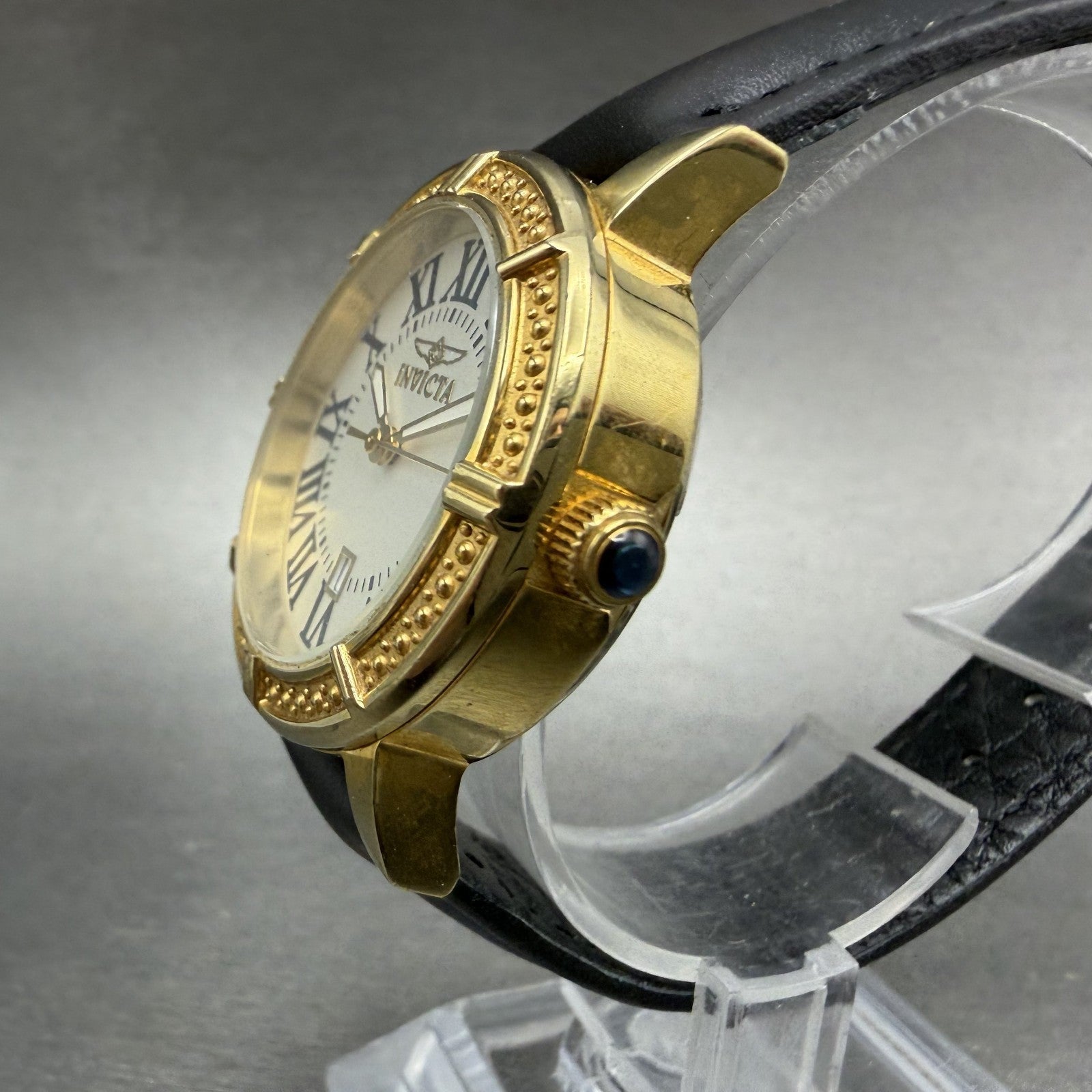 Invicta Wild Flower Watch Women 33mm White Dial Gold Tone Date Round New Battery2