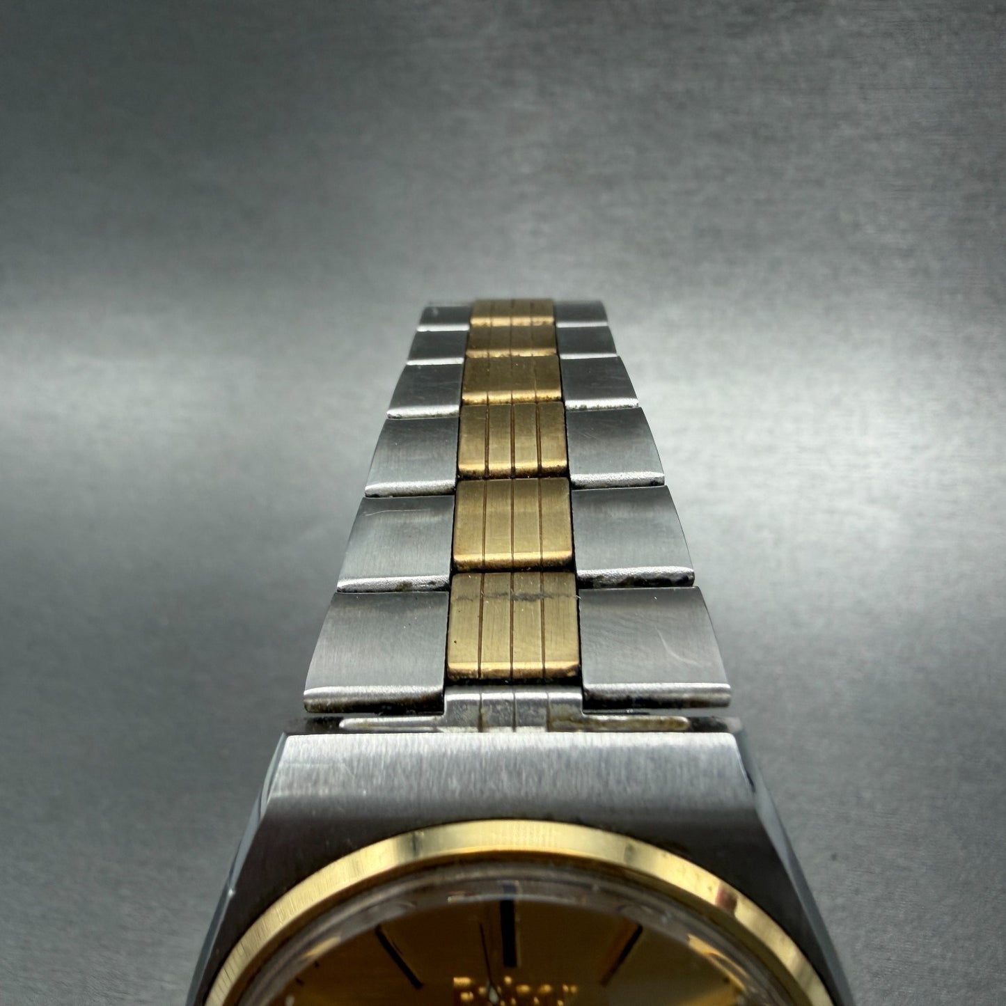 Seiko Pulsar Watch Men 36mm Champagne Dial Two Tone Daydate Y513-8259 NewBattery4