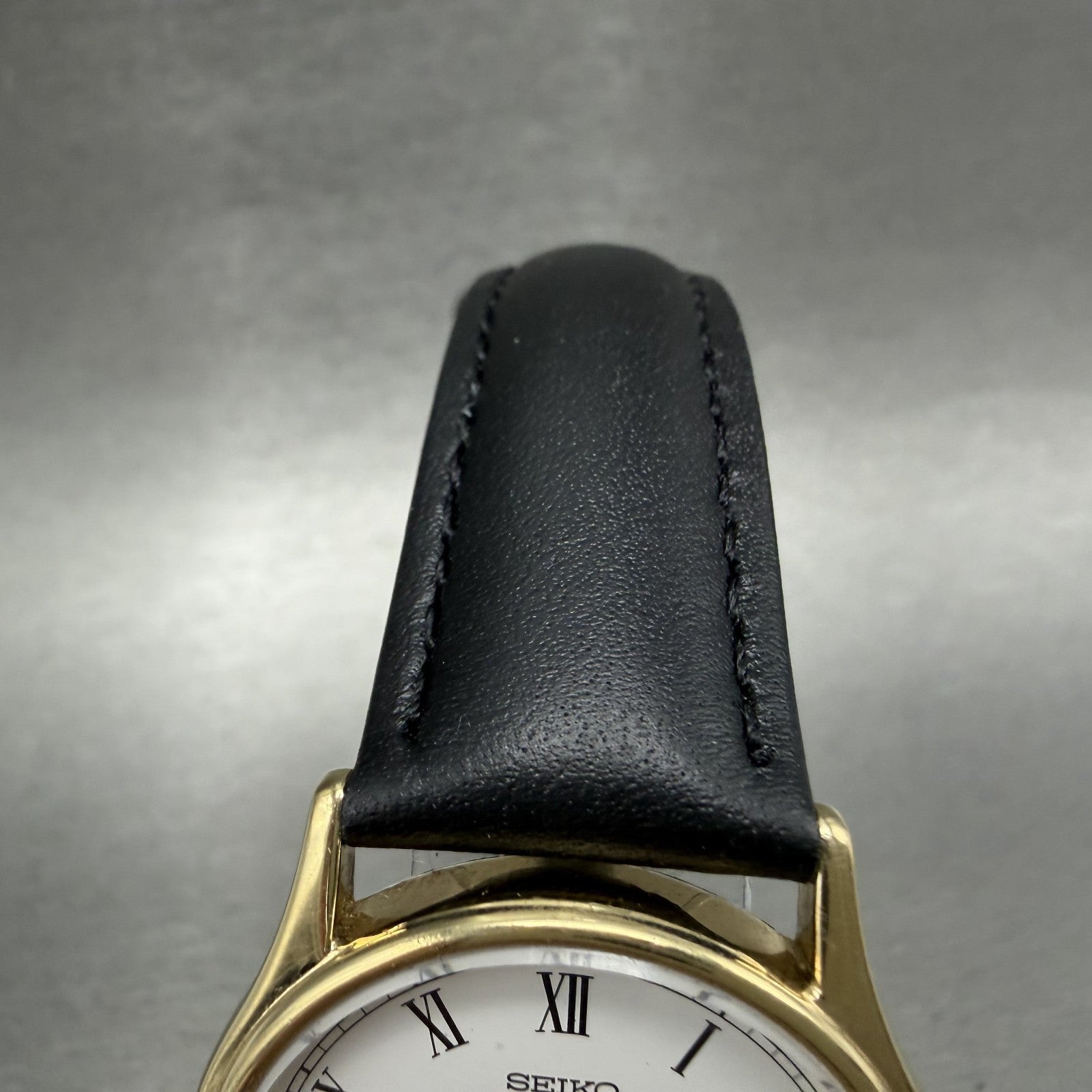 Seiko Watch Men 32mm White Dial Gold Tone Round 2K01-0099 New Battery Vintage4