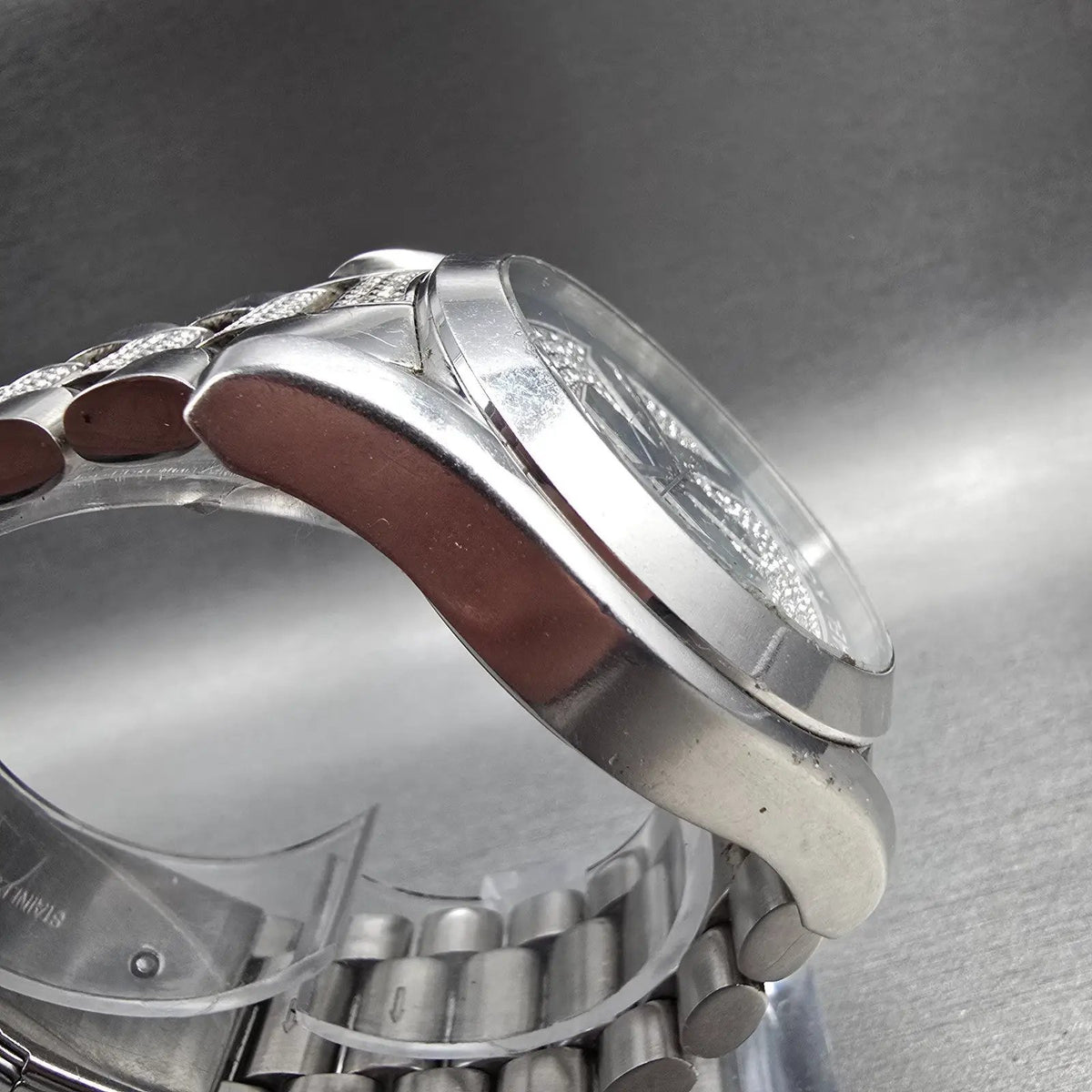 Michael Kors Bradshaw Watch Women 42mm Silver Dial Silver Tone MK6486 New Batt3