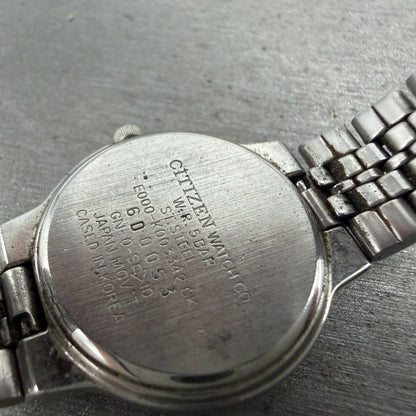Citizen Eco-Drive Watch Women 26mm Gray Dial Steel Daydate E000-K003342 Runs9