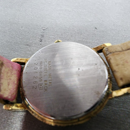 Seiko Watch Women 26mm Gold Floral Dial Gold Tone Round 1n000d59 New Battery11