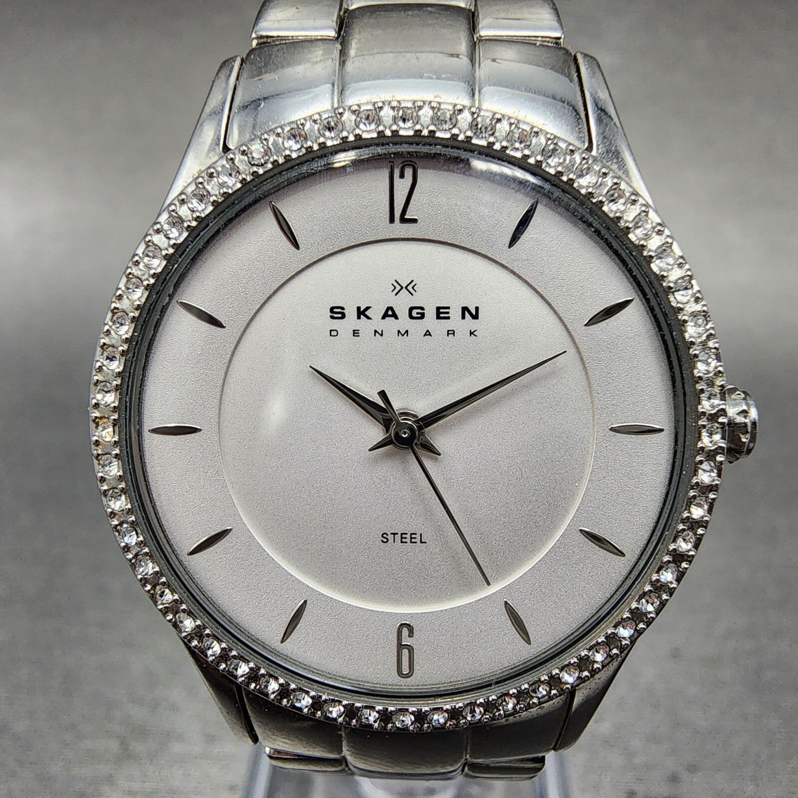 Skagen Watch Women 30mm White Dial Stainless Steel Round 347SSX New Battery1