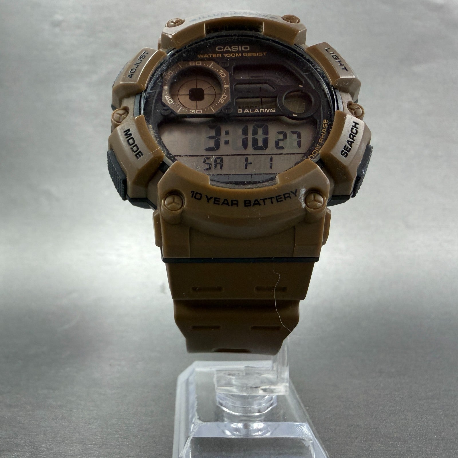 Casio G-Shock WS-1500H Watch Men 50mm Brown Digital Alarm Chrono New Battery5